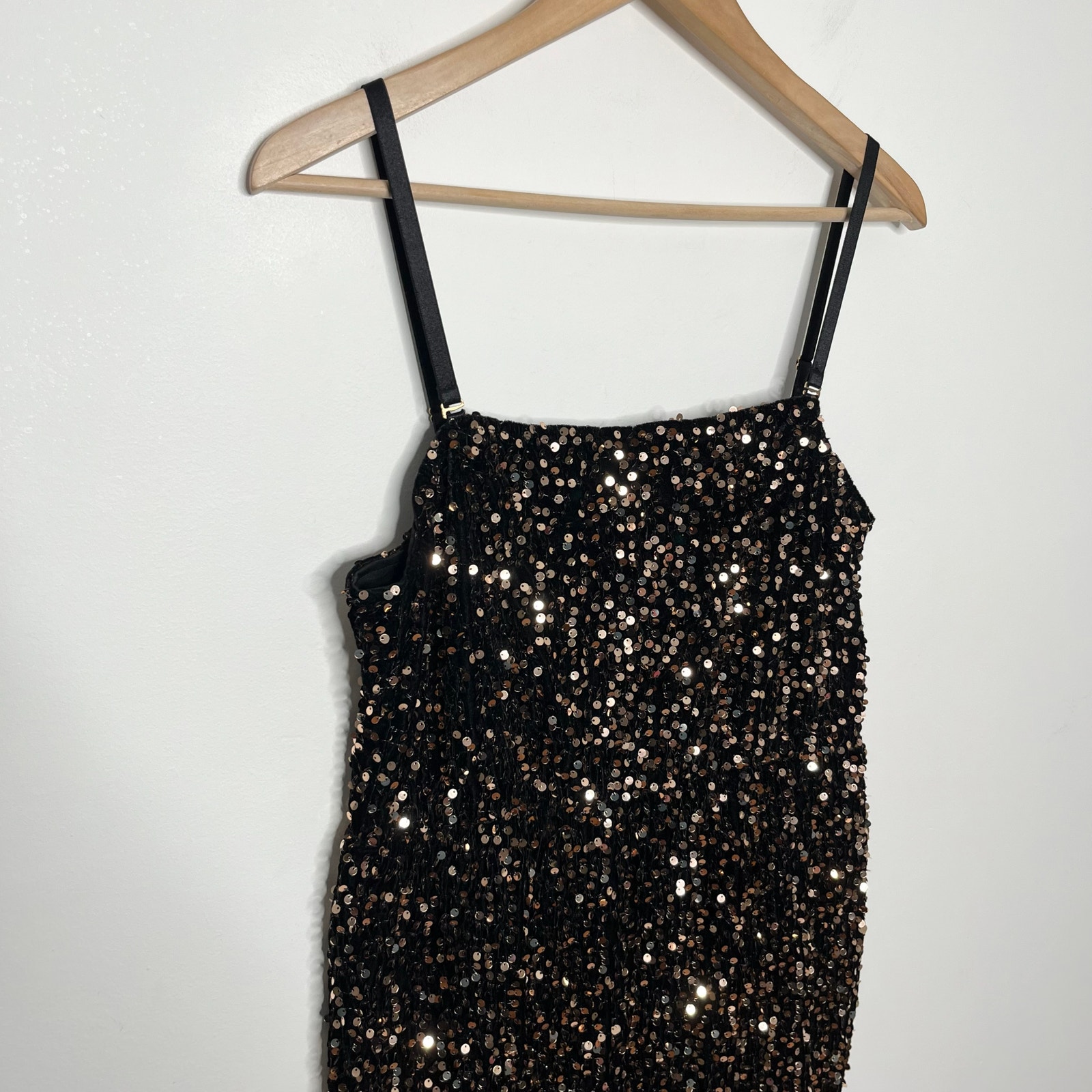 Rebdolls Womens Soraya Sequin Midi Bodycon Dress M Black Cocktail Party Holiday — image 6 of 8